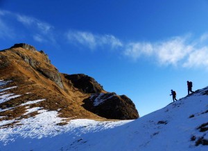 versanti a nord con neve e ghiaccio